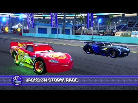 Cars 3: Driven to Win [PS4] Gameplay - Lightning McQueen vs Jackson Storm (Hard Mode)