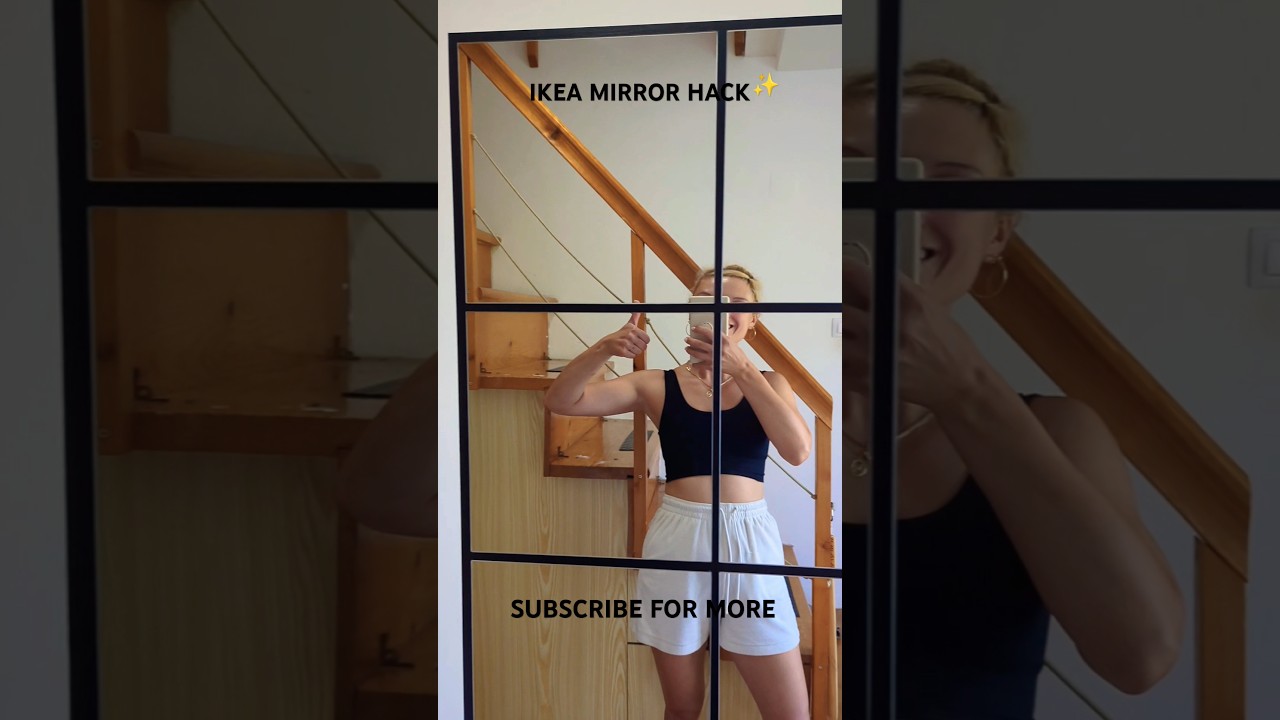 IKEA mirror hack ✨ with IKEA LOTS MIRRORS #ikeahomedecor #ikeahack #ikea #diyprojects #mirror