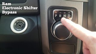 How to put Dodge Ram in neutral when battery is dead / electronic shifter bypass