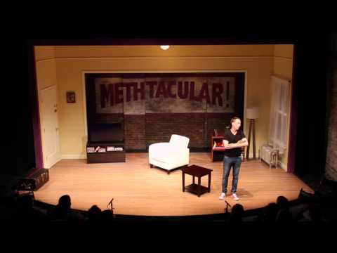 Scene from "Methtacular!": The first bits of rubble begin to fall...