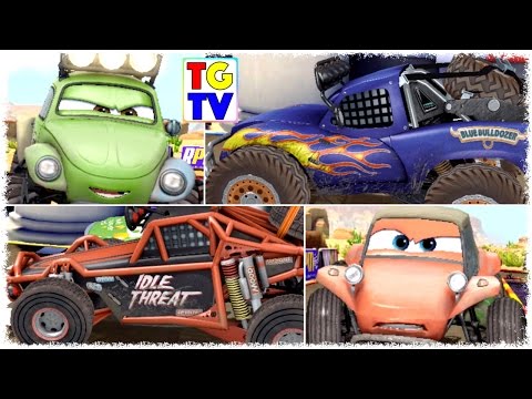 Disney Pixar Cars RS500 Sandy, Blue, Idle & Shifty | Cars Fast as Lightning