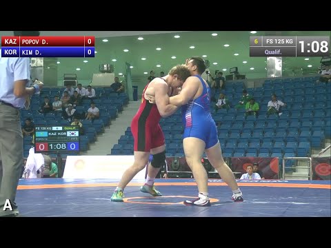 Qualification:  Dmitriy POPOV (KAZ) df. Dong-Hwan KIM (KOR) by FALL, 7-1