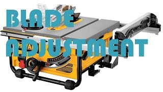 HOW TO: Dewalt Table Saw Blade Alignment