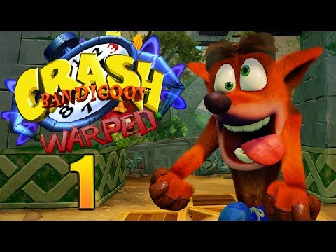 Crash Bandicoot 3: WARPED (N-Sanity HD) playthrough pt1 - Cutscenes and Sick Graphics!