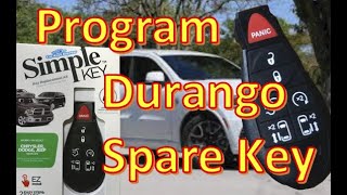 How to Program Spare Dodge Durango Key 2011 2012 2013 Simple Key with single key