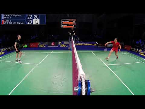 Match point - Russia (Vladimir Malkov) vs Germany (Max Weisskirchen) - EMTC 2019