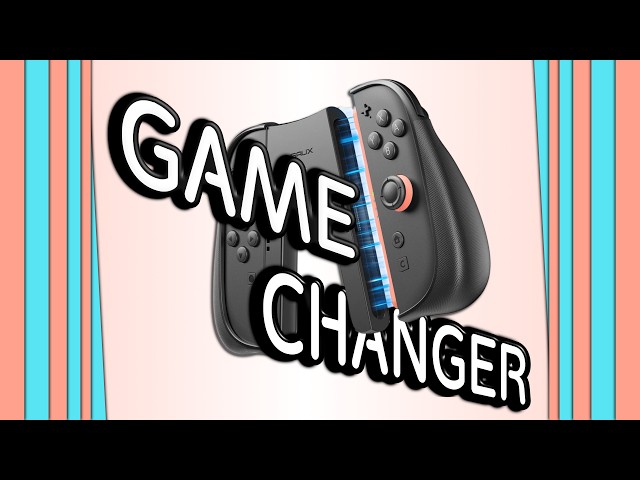 Vídeo relacionado con OFFCUP Agarre para Juegos, Soporte de Manija de Carga en Forma de V, Joy-con Charger Grip Handle Cómodo con Indicadores de Batería, para Nintendo Switch, NS/OLED, Joy-con (Negro)