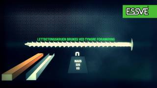 ESSVE Lettbetongskrue – Instruksjonsfilm