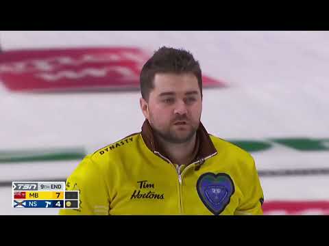 #brier2023 "O, did I kick that hard!" Matt Dunstone accidentally nudges a stationary stone