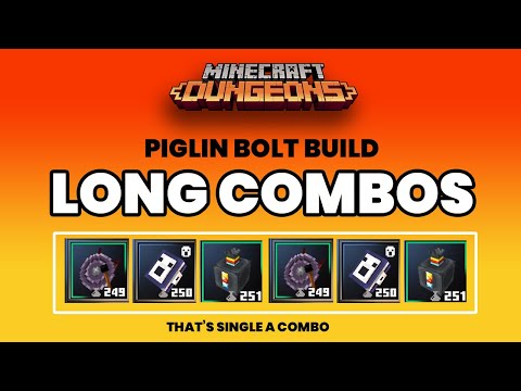 Chaining POWERFUL LONG COMBOS in Minecraft Dungeons using Golden Piglin Armor & Refreshment