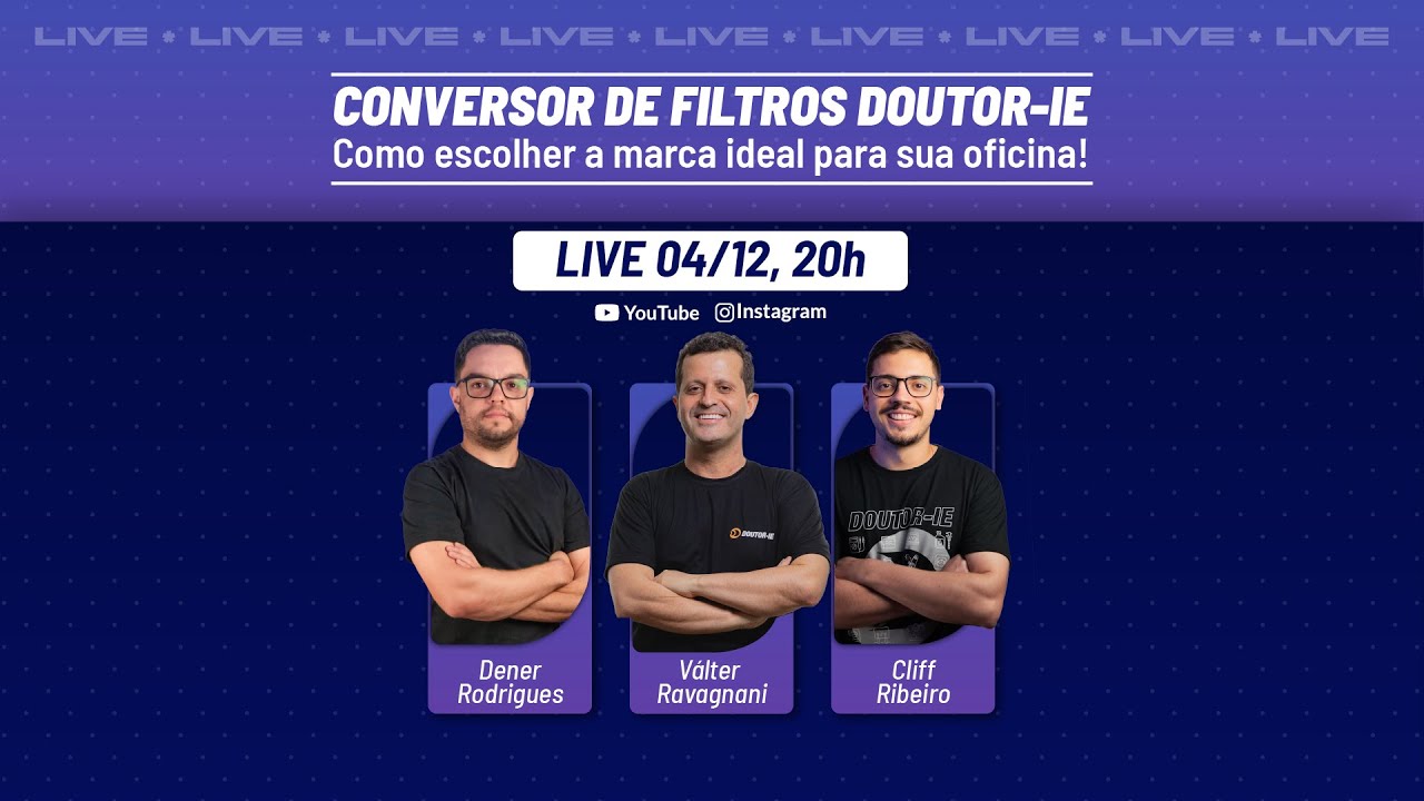 [LIVE] Conversor de filtros Doutor-IE: Como escolher a marca ideal de filtros para sua oficina