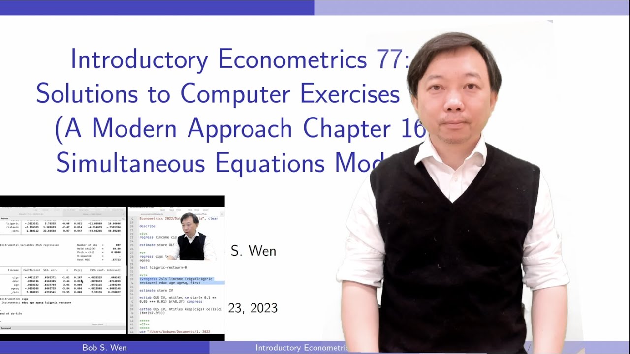 Solutions to Computer Exercises 1-4 (Chapter 16 SEM) A Modern Approach |Introductory Econometrics 77