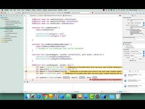 04 Core Data - Create Expense Instance - Expenses App - Single Entity