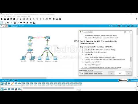 9.2.9 Packet Tracer - Examine the ARP Table
