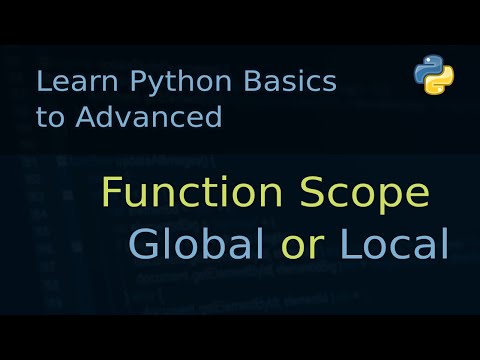 Python Tutorial Part 10 Function Scope