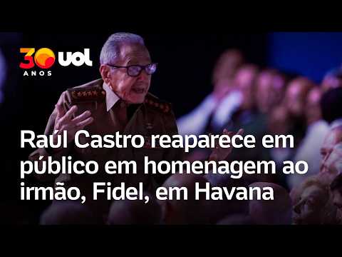 Raúl Castro reaparece em público em homenagem ao irmão, Fidel, em Havana