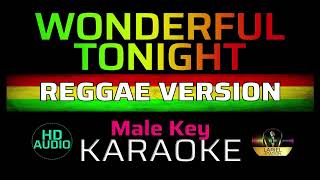Download lagu WONDERFUL TONIGHT - Reggae | KARAOKE - Male Key mp3