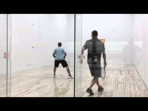 Rocky Carson Wide Angle Pass Racquetball Shot (with sound)