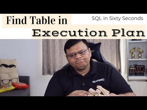 Find a Table in Execution Plan – SQL in Sixty Seconds #151
