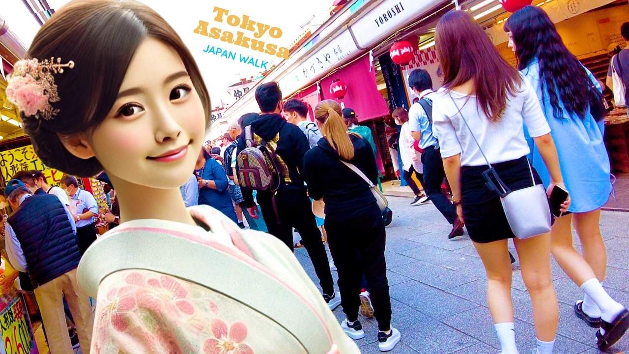 Tokyo Asakusa 🐶 Experience the Japanese spirit 💖 4K Nonstop 1 Hour