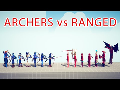 ARCHERS Team vs RANGED Team - Totally Accurate Battle Simulator TABS