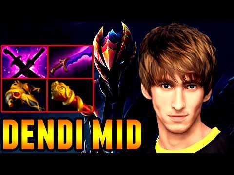 Dendi - Dragon Knight Pro Gameplay - Mid Lane - Dota 2 MMR Gameplay