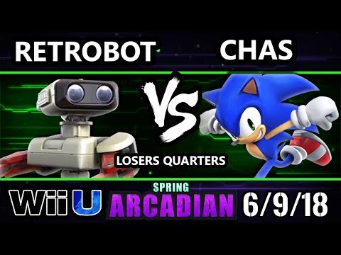 Spring Arcadian Smash 4 - Retrobot (ROB, Little Mac) Vs. CHAS (Sonic) - Wii U Losers Quarters