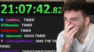 DougDoug tries to fake the timer in his challenge