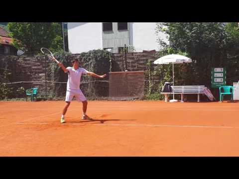 Sebastian Ofner | Practice Volleys | ATP Kitzbühel 2017 Court View