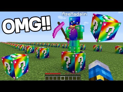 CELE MAI OP ITEME!! RAINBOW LUCKY BLOCK RACE! CU ASE - Minecraft