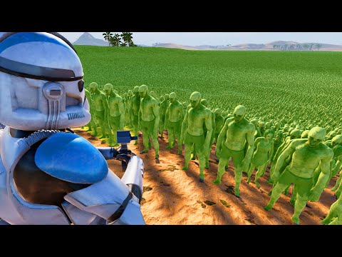 6,000 Clone Troopers VS 6,000,000 ZOMBIES ARMY!? - UEBS 2: Star Wars Mod