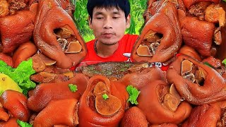 Insane Eating Power 😱 Finished 10KG Braised Pork Hock in 28 Minutes | Real Mukbang Challenge