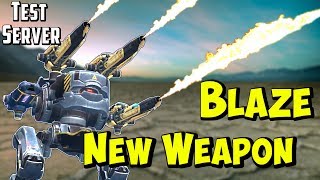 New Light Flamethrower Weapon BLAZE Gameplay - War Robots Test Server WR