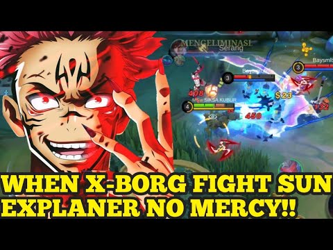 X-BORG KETEMU SUN DI EXPLANE‼️ AUTO BANTAI NO MERCY | BEST BUILD X-BORG 2023 | GAMEPLAY X-BORG 2023