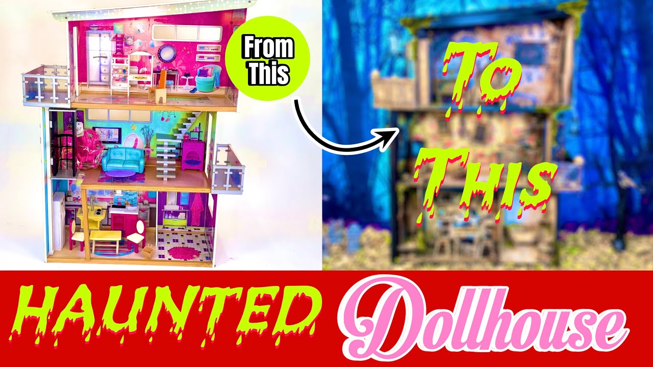 Halloween HAUNTED Dollhouse Makeover