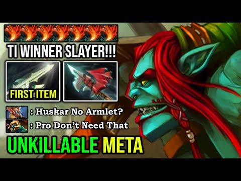 CANCER HUSKAR MID IS BACK! Absolute Unkillable First Item Halberd No Armlet Deleted TI Winner DotA 2