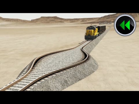 Reverse Trains vs Wide Rails - BeamNG Drive