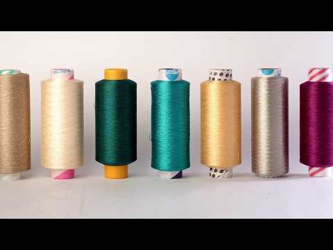 Bright twisted polyester dyed yarn, for textile industry, co...