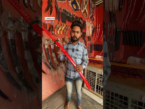 Red Ninja Katana sword। sword shop VeeruSikligar Chittorgarh Talwar market Indian sword #sorts