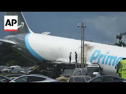 'Plane is on fire': Control tower audio is released after Amazon plane crash in Miami