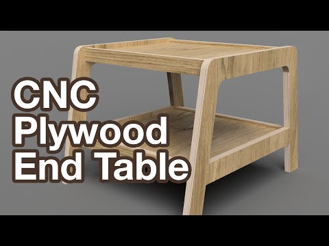 CNC Router Plywood End Table in Fusion 360 for Shopbot