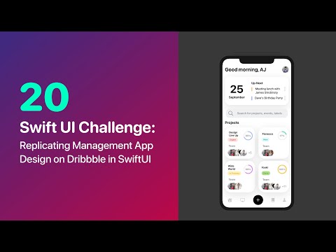SwiftUI Dribbble Challenge 20:  Replicating a Management App design on Dribbble in SwiftUI!