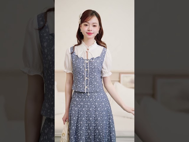 PH13X053 - Bộ thô denim hoa