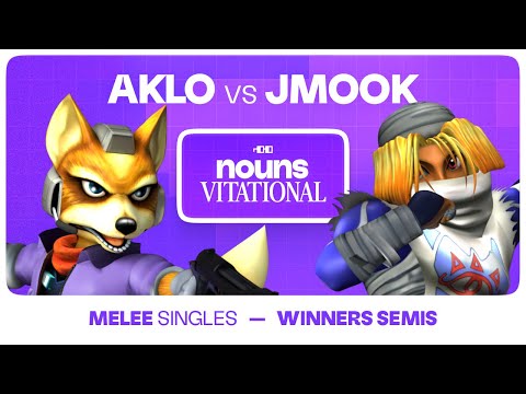 Nounsvitational 2024: Aklo (Fox) vs Jmook (Sheik) | SSBM Melee Winners Semis