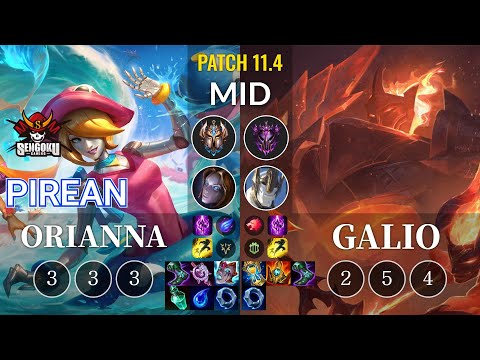SG Pirean Orianna vs Galio Mid - KR Patch 11.4