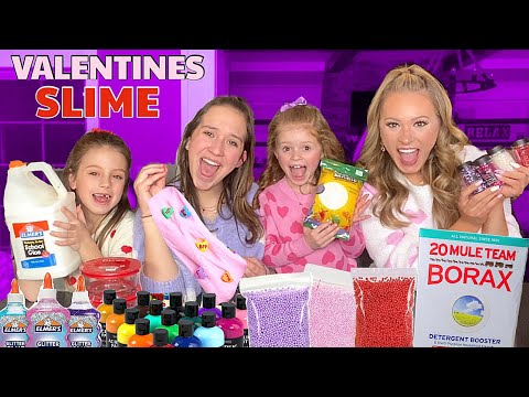 MYSTERY VALENTINES DAY SLIME CHALLENGE 💜💗❤️ @agset211 @HallieOnStage114