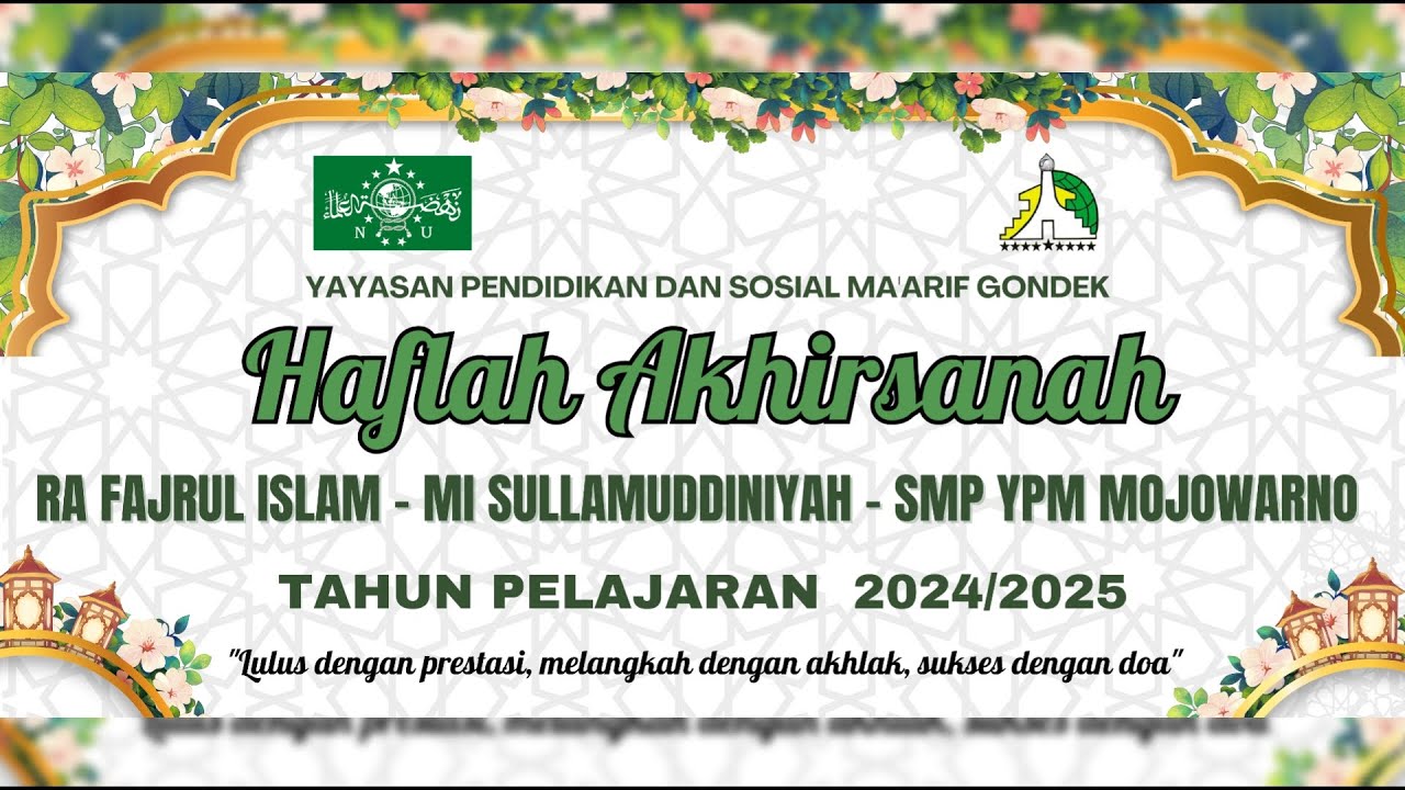 Santri YPSMA pada Haflah Akhiru Sanah – wisuda tahfidz Quran