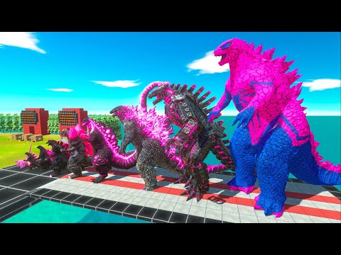 EVOLUTION of Pink Spider Godzilla Size Comparison VS Team White Anti-Venom Godzilla x Venom Godzilla