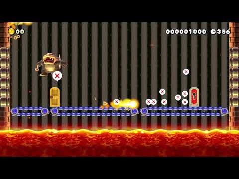 6-4 Morton's Magma Ride by CoreyΩ 🍄 Super Mario Maker 2 #adu 😶 No Commentary