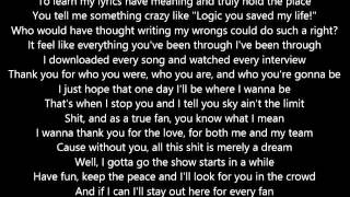 Logic   While You Wait Lyrics On Screen - Avicii 2015